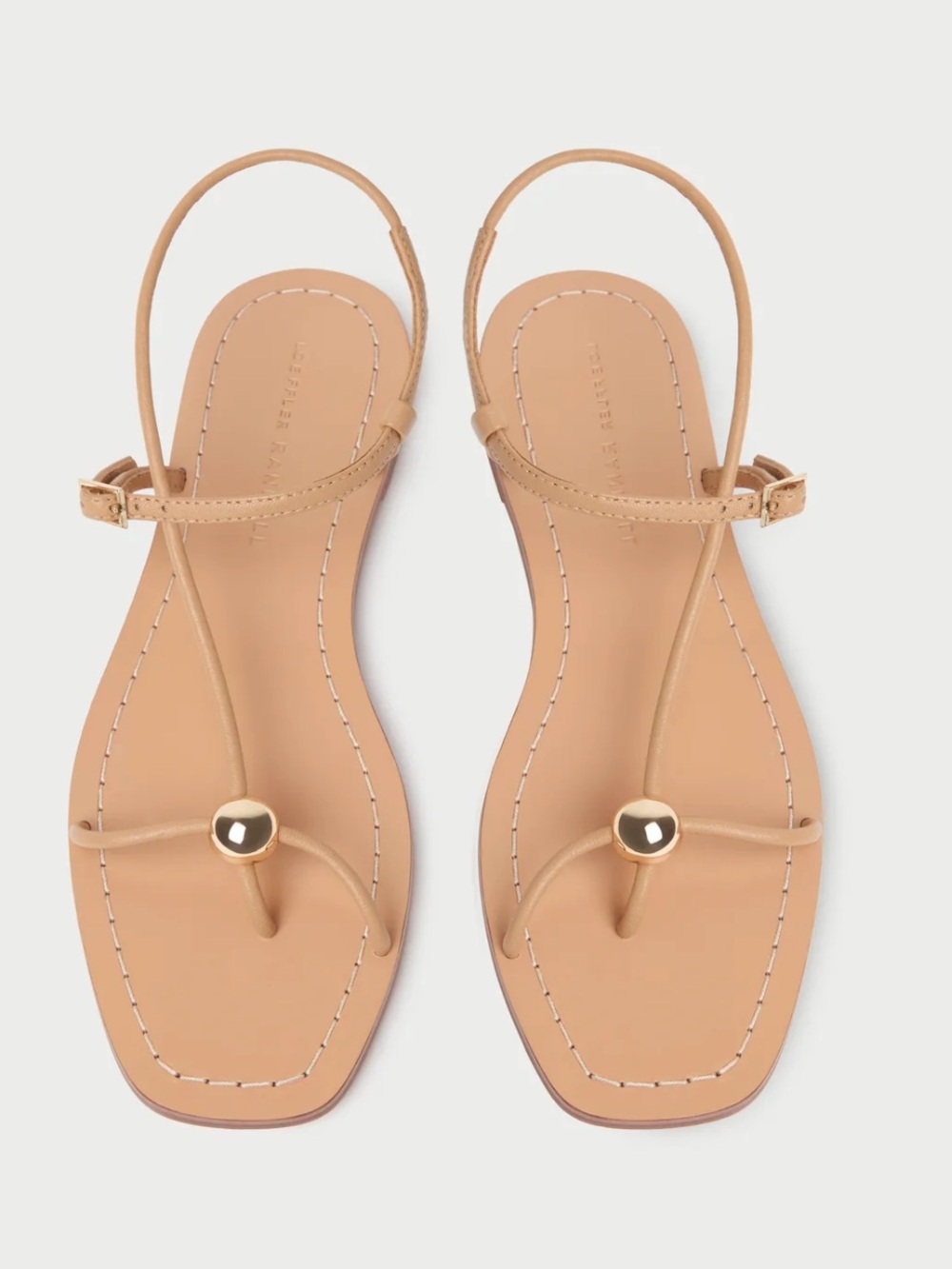 Loeffler Randall Tan Lara Flat Sandal in Dune